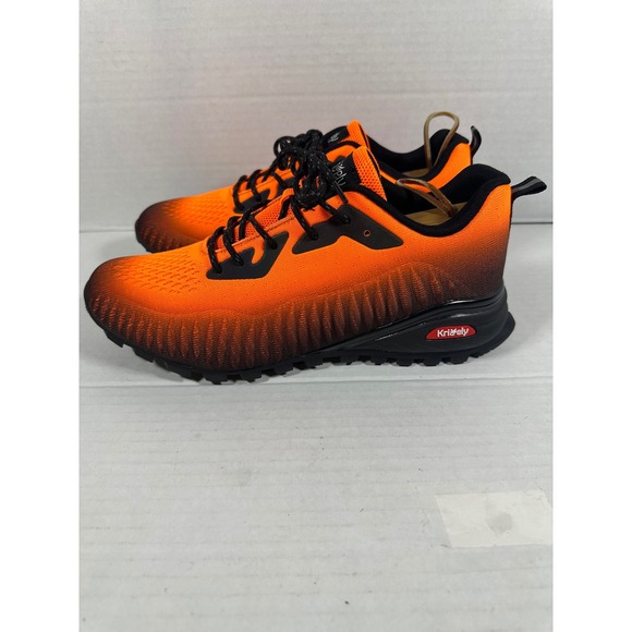 Kricely Trail Running Shoes Mens Size 10.5 Orange Black Athletic Sneakers‎ - Picture 6 of 11